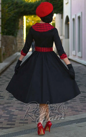 Dolly and Dotty Tiffany Red Tartan Collar Dress back