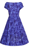 Dolly and Dotty Lily Dress in Purple Watercolour Floral back