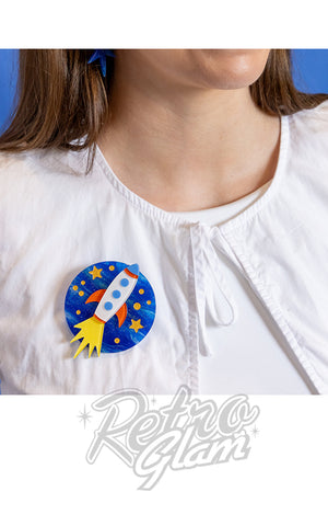 Erstwilder Blast Off! Brooch model