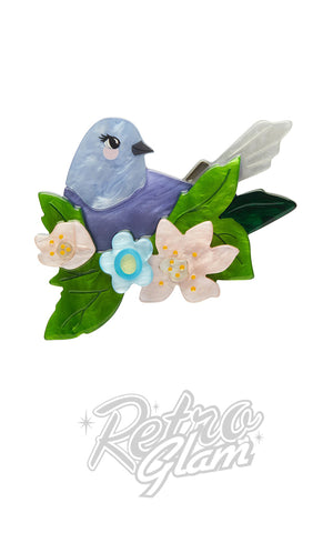 Erstwilder Gentle Bluebird Brooch