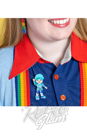 Erstwilder Buddy Blue Brooch model