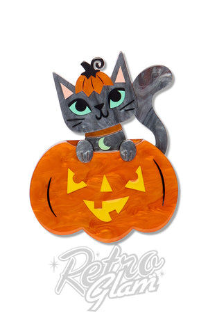 Erstwilder Cat O'Lantern Brooch