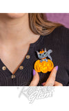 Erstwilder Cat O'Lantern Brooch model