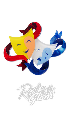 Erstwilder Comedy & Tragedy Brooch