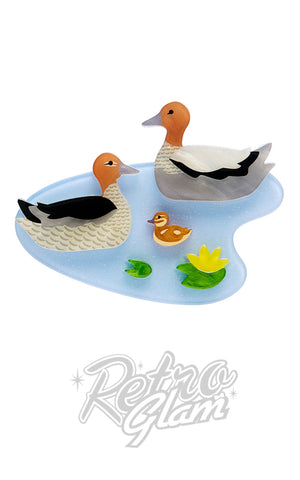 Erstwilder Duck and Drakes Brooch