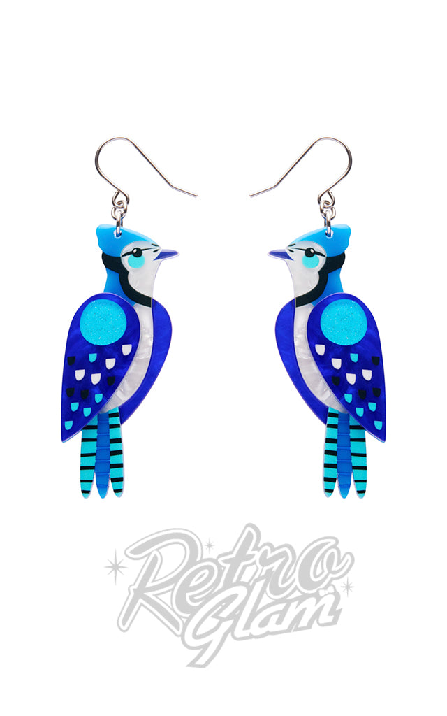 Erstwilder The Boisterous Blue Jay Earrings - SOLD OUT