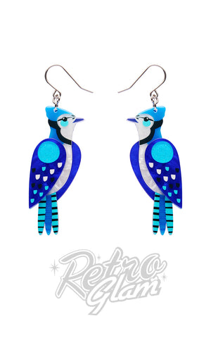 Erstwilder The Boisterous Blue Jay Earrings