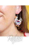 Erstwilder Clara The Chicken Drop Earrings model