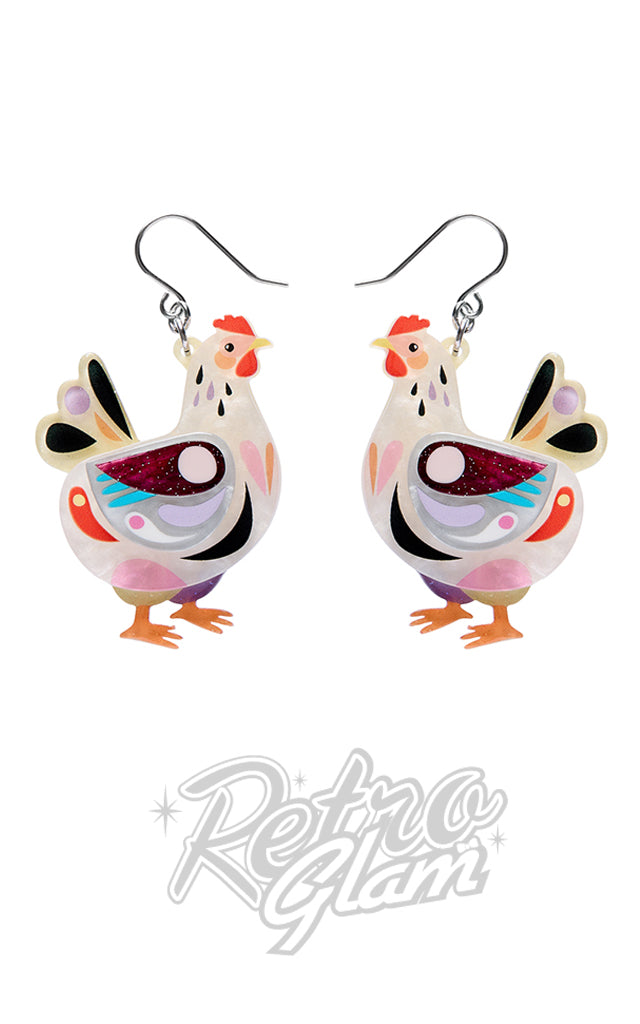 Erstwilder Clara The Chicken Drop Earrings