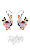 Erstwilder Clara The Chicken Drop Earrings