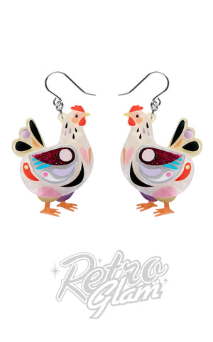 Erstwilder Clara The Chicken Drop Earrings