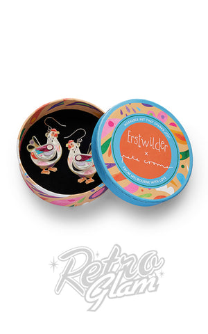 Erstwilder Clara The Chicken Drop Earrings box