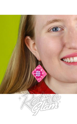 Erstwilder Cosy Comfort Drop Earrings in Pink