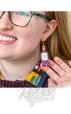 Erstwilder Dressed To Impress Drop Earrings model balsamic