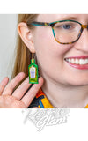 Erstwilder Dressed To Impress Drop Earrings olive oil