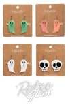 Erstwilder Halloween Earrings - Ghost & Skull