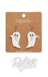 Erstwilder Halloween Earrings - Ghost white