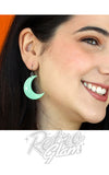 Erstwilder Halloween Earrings - crescent moon glow dark model