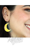 Erstwilder Halloween Earrings - crescent moon irridescent model