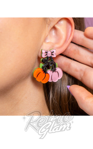 Erstwilder Pair O'Pumpkins Earrings model