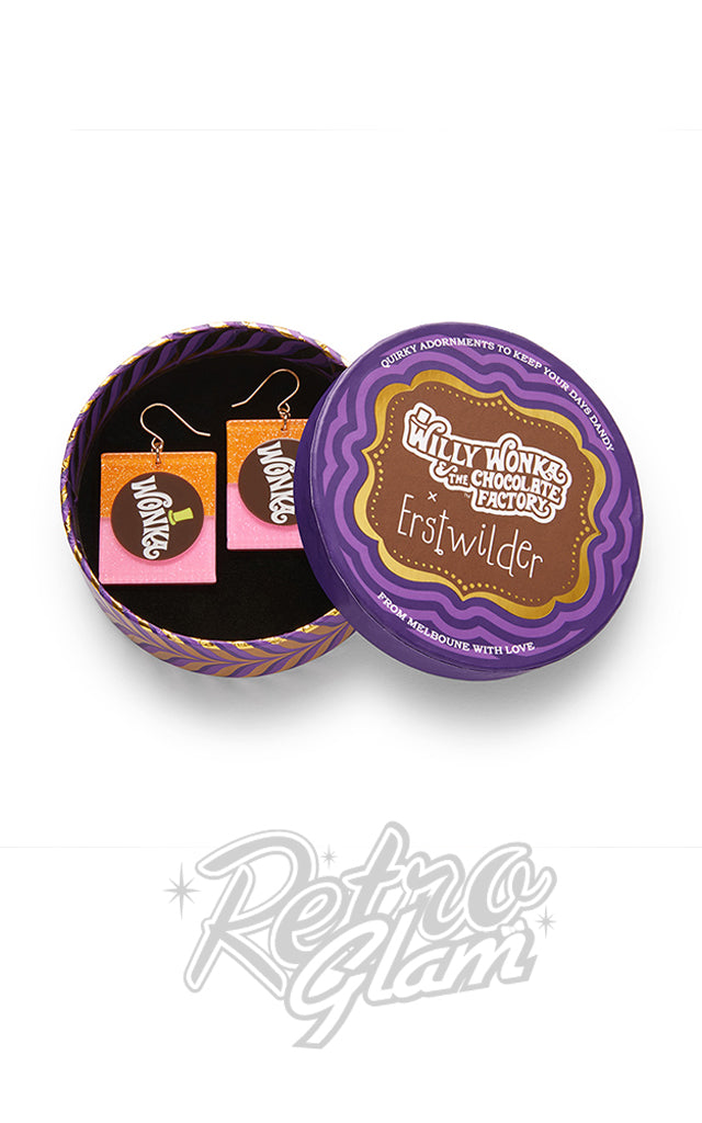 Erstwilder Willy Wonka Bar Drop Earrings