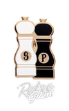 Erstwilder Condiments Enamel Pins salt and pepper grinders