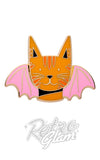 kitty wings enamel pin halloween
