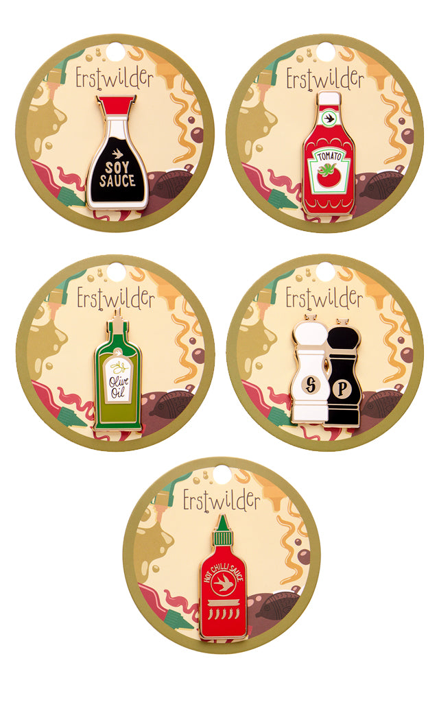 Erstwilder Condiments Enamel Pins