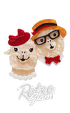 Erstwilder Enamoured Alpacas Brooch
