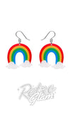 Erstwilder Rainbow Brite Essential Earrings heart clouds