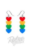 Erstwilder Rainbow Brite Essential Earrings multi hearts