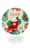 Erstwilder Merry Kitchmas Mini Brooch stocking