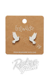 Christmas earrings dove studs