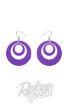 Erstwilder Double Hoop Resin Drop Earrings purple