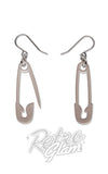 Safety pin earrings gold silver