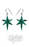 star earrings green