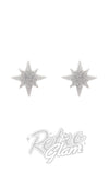 Erstwilder Essentials Atomic Star Glitter Stud Earrings silver
