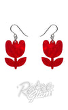 Erstwilder Pete Cromer Tulip Drop Earrings red