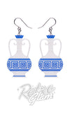 Amphora white earrings