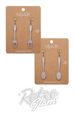 Erstwilder Esssential Earrings - Fork or Spoon