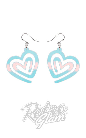 Erstwilder Earrings heart maze irridescent