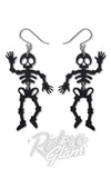 Black skeleton earrings