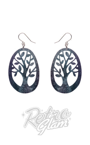 Erstwilder Pete Cromer North America  Essential Earrings tree navy
