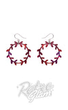 Erstwilder Pete Cromer North America  Essential Earrings wreath maroon
