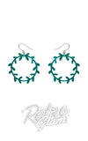 Erstwilder Pete Cromer North America  Essential Earrings wreath teal