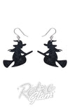 Erstwilder Haunted Heart Essential Earrings flying witch