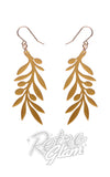 olive branch gold earrings