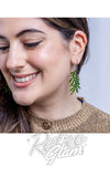 Erstwilder Greek Odyssey Essential Earrings olive branch green