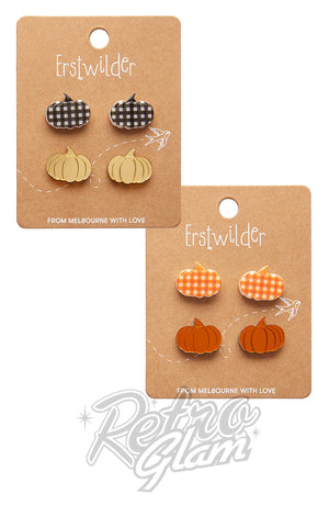 Erstwilder Halloween 2023 Earrings - Pumpkin Stud Sets