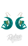 Erstwilder Essentials Earrings - Fairy Moon green